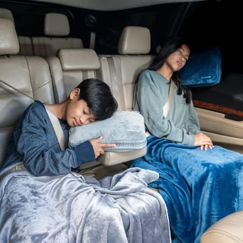 Travel Pillow and Blanket Set - 4-in-1 Ultimate Travel Kit with Memory Foam Pillow, Travel Blanket, Sleep Mask, and Earplugs-Ultimate Comfort and Coziness for Your Journeys - Pink - Image 9