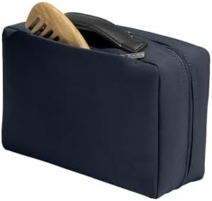 Away Small Toiletry Bag, Travel Essentials Organizer with Mesh and Clear Pockets, Waterproof, Easy to Clean, Compact Travel Pouch, Navy Blue - Image 5