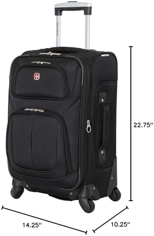 SwissGear Sion Softside Expandable Luggage, Black, Carry-On 21-Inch - Image 11