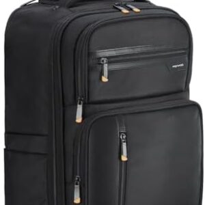 Rolling Backpack - 15.6 inch Laptop Backpack for Adults with Wheels Flight Approved Water Resistant Carry on Wheeled Backpacks for Travel Trip Business College Commute Black