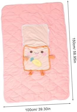Zerodeko Plush Toast Nap Pillow and Blanket Cute Dual Sided Travel Cushion for Car Office and Home Use and Portable Soft Plush for Comfort - Image 2