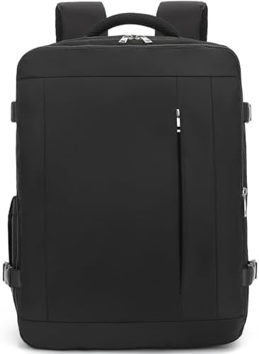 Large Travel Laptop Backpack, Carry on Backpack, 17.3 Inch Durable Business Work Sport Bag with USB Port, Water Resistant Rucksack Book Bag Gifts for Men Women, Black 22 - Image 2