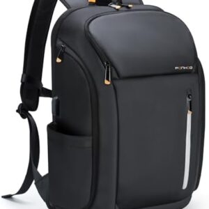 17 Inch Laptop Backpack for Men, Business Travel Anti-Theft Backpack with USB Charging Port, Water Resistant Computer Bag Carry On Flight Approved for Work College Weekender, Black