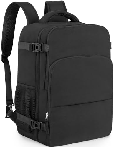 Travel Backpack for Women Men,Travel Laptop Backpack w/USB Charging Port, Waterproof Travel Backpack Carry On Flight Approved,Weekender Business Hiking Bag,Laptop Backpack 15.6 inch