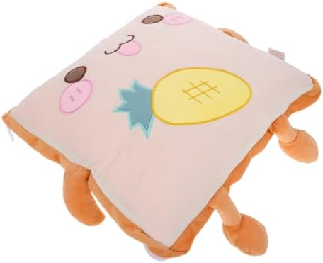 Zerodeko Plush Toast Nap Pillow and Blanket Cute Dual Sided Travel Cushion for Car Office and Home Use and Portable Soft Plush for Comfort