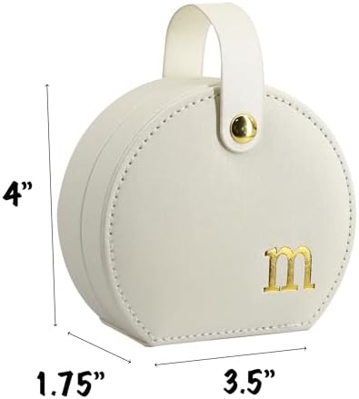 COLLECTIVE HOME - Travel Jewelry Case, Elegant Half-Moon Design with Gold Monogram, Detachable Handle, Personalized Accessory Organizer, Gift for Fashion-Forward Women and Teens (m) - Image 3