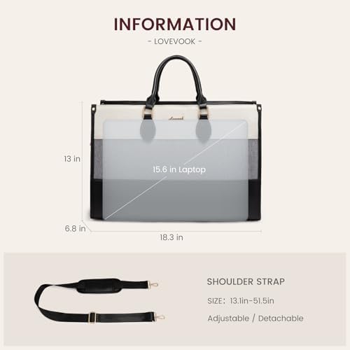 LOVEVOOK Weekender Bags for Women 18-21" Large Capacity Dual Material All-In-One Travel Duffle Carry On Bag with Laptop Compartment, Wet/Dry Separation for Overnight/Gym 1 Shoe Organizer, 2 Pockets - Image 3