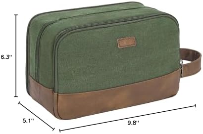WANDF Travel Toiletry Bag for Men Large Toiletries Shaving Bag Water Resistant Hanging Dopp Kit Travel Accessories Bag for Women Men (Green) - Image 9