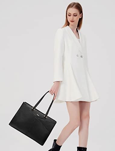 LOVEVOOK Laptop Tote Bag for Women 15.6 Inch Waterproof Leather Computer Bags Business Office Work Briefcase Black - Image 5
