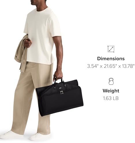TUMI - Travel Accessory Garment Bag - Foldable Garment & Suit Carrier with Add-A-Bag Sleeve - For 2 Garmets - Black - Image 7
