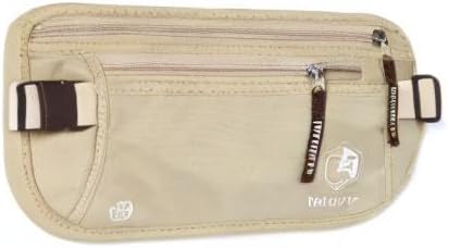 VENTURE 4TH Travel Money Belt - Slim Passport Holder RFID Blocking Travel Pouch to Protect Cash, Credit Cards and Travel Documents (Beige) - Image 9