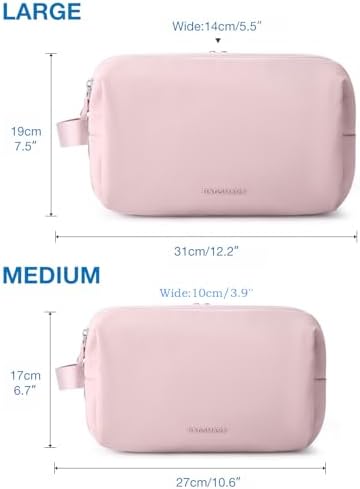 BAGSMART Toiletry Bag for Men, Travel Toiletry Organizer Dopp Kit Water-resistant Shaving Bag for Toiletries Accessories, Door Room Essentials,Pink-medium - Image 7