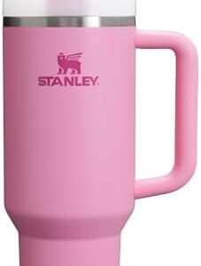 Stanley Quencher H2.0 Tumbler with Handle and Straw 40 oz | Flowstate 3-Position Lid | Cup Holder Compatible for Travel | Insulated Stainless Steel Cup | BPA-Free | Peony