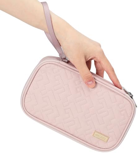 NISHEL Travel Cord Organizer Case, Double Layers Tech Electronic Bag, Essentials for Charger, Cable, Phone, Flash drive, Pink - Image 3