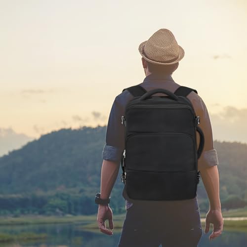 Travel Backpack for Women Men,Travel Laptop Backpack w/USB Charging Port, Waterproof Travel Backpack Carry On Flight Approved,Weekender Business Hiking Bag,Laptop Backpack 15.6 inch - Image 8