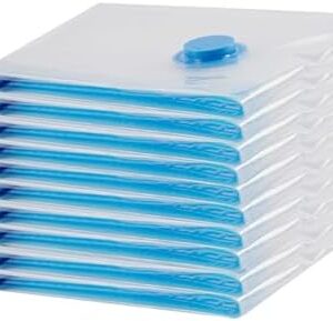 Vacuum Storage Bags,10 Pack (10 Jumbo Bags) Zip Seal Space Saver Bag for Travel Clothes,Blanket,Duvets,Pillows,Comforters