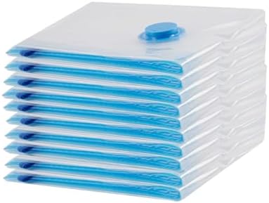 Vacuum Storage Bags,10 Pack (10 Jumbo Bags) Zip Seal Space Saver Bag for Travel Clothes,Blanket,Duvets,Pillows,Comforters