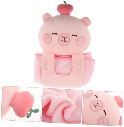 VOSAREA Cute Cartoon Pillow Blanket for Travel Foldable Dual Use Car Cushion Blanket for Air Conditioned Cars Comfortable Office Napping Long Journeys for Winter Outings - Image 8