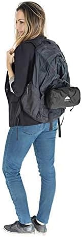 BlueHills Ultra Compact Travel Blanket Pillow in Portable Bag Case with Hand Luggage Belt & Backpack Clip Premium Cozy Soft Compact Pack Large Blanket for Airplane Flight Layover Black C003 - Image 6