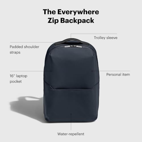 Away Everywhere Zip Backpack, Travel Backpack with Laptop Sleeve, Lightweight & Durable, Travel Essentials, Navy Blue - Image 3