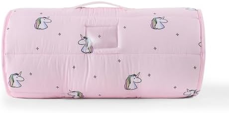 Kids Sleeping Bag Nap Mat with Pillow & Blanket – 3-in-1 Machine Washable Quilted Mat for Toddlers – Portable with Handles – 20" x 50" for Daycare, Preschool, Travel, & Sleepovers - Image 2