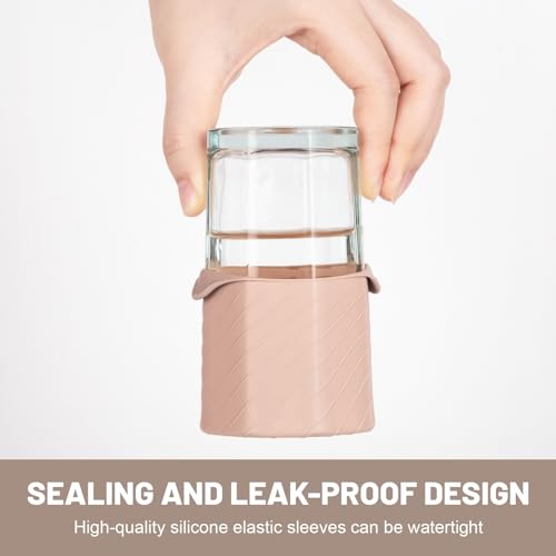 Bottle Covers for Travel, Elastic Sleeves for Leak Proofing, Travel Size Container Silicone toiletry sleeves, Leak Locks Travel Accessories for Shampoo Conditioner Wash Body Bottles (8pack) - Image 3