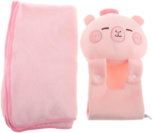 VOSAREA Cute Cartoon Pillow Blanket for Travel Foldable Dual Use Car Cushion Blanket for Air Conditioned Cars Comfortable Office Napping Long Journeys for Winter Outings
