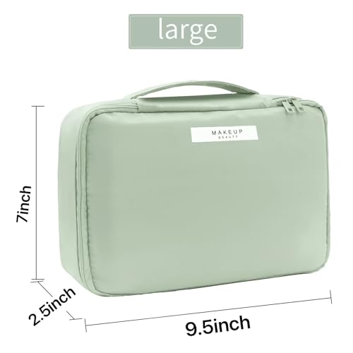 Travel Makeup Bag Cosmetic Bag Makeup Bag Toiletry bag for women and men (Green) - Image 7