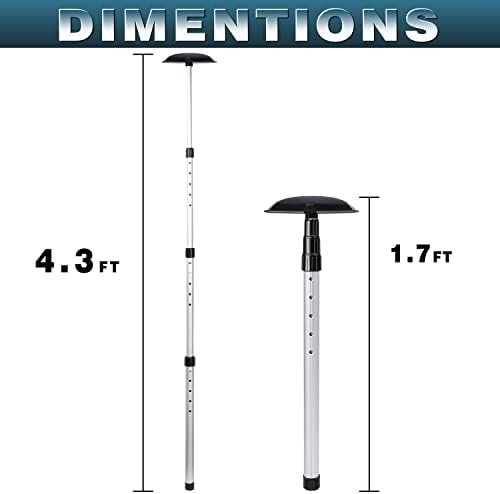 CHAMPKEY Professional Golf Travel Bag Support Rod - Sturdy Aluminum Alloy Golf Support System - Rubber Top Cover Golf Support Stick - Image 5