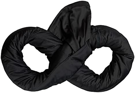 Travel Pillow and Polyester Blanket, 3 in 1 Breathable Square Pillow/Infinity Pillow/Micro Fleece Polyester Blanket for Comfort on Airplane, Car, Bus, and Home - Black - Image 8