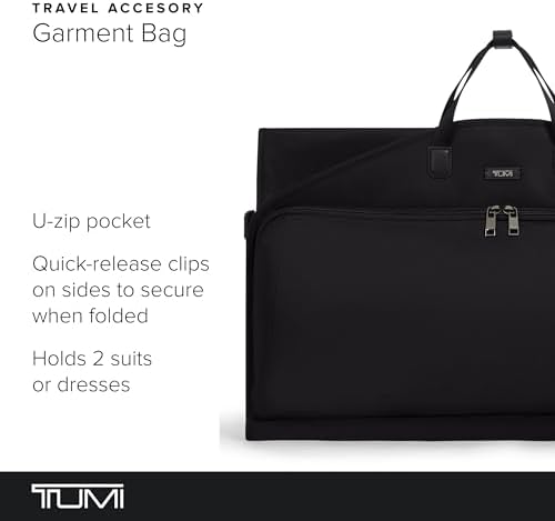 TUMI - Travel Accessory Garment Bag - Foldable Garment & Suit Carrier with Add-A-Bag Sleeve - For 2 Garmets - Black - Image 2