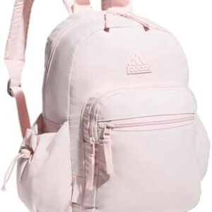 adidas Weekender Mini Backpack for Women and Men, Small Fashion Bag with Laptop Sleeve, Sandy Pink, One Size