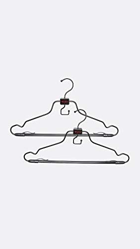 TUMI - 2-Piece Hangers Set - Travel Clothes Hanger for Suit, Coat & Trousers - Space Saving Garment Bag Hangers w/ Hooks - Black - Image 2