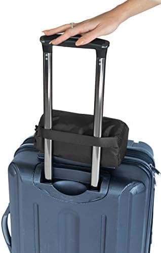 BlueHills Ultra Compact Travel Blanket Pillow in Portable Bag Case with Hand Luggage Belt & Backpack Clip Premium Cozy Soft Compact Pack Large Blanket for Airplane Flight Layover Black C003 - Image 5