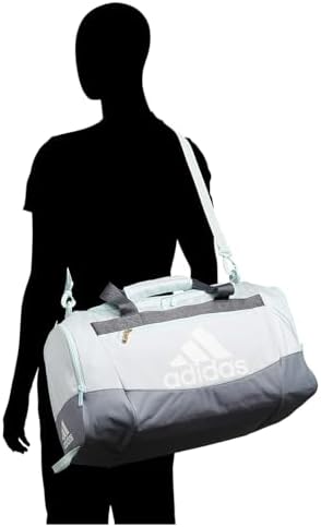 adidas Unisex Defender 4.0 Gym Duffel Bag for Men and Women, Black/White, Medium (66L) - Image 7
