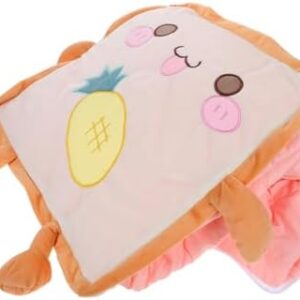 Bread Plush Pillow Blanket Dual Sided Design for Comfort Cute Food Plushies for Cars Offices and Home Use Thickened Versatile Cushion Blanket