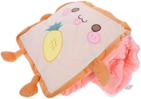 Bread Plush Pillow Blanket Dual Sided Design for Comfort Cute Food Plushies for Cars Offices and Home Use Thickened Versatile Cushion Blanket