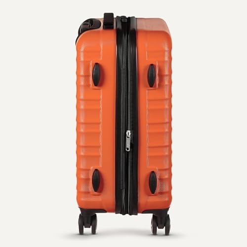 Amazon Basics 21" Hardside Carry-On Luggage, Hardshell Suitcase With Wheels, Expandable For Up to 25% More Space, With Scratch-Resistant Surface, Four Multi-directional Wheels, Orange - Image 5