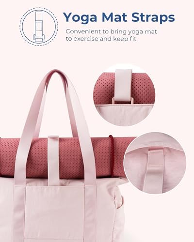 BAGSMART Tote Bag for Women with Zipper, Gym Tote with Compartments, Work Tote Nurse Dance Yoga Bag for Sport, Travel - Image 4
