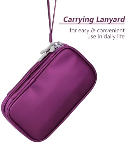 Electronics Organizer Travel Case, Carry On Essentials Pouch Bag for Tech Accessories, Cable, Chargers & Cords (Purple, Medium) - Image 6