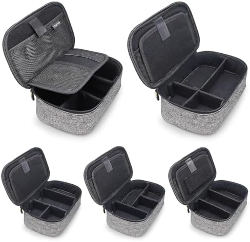 sisma Electronics Cords Organizer Tech Accessories Storage Case Travel Small Carrying Bag for Charging Cables Adapter USB Plugs Power Cord Leads - Grey 1680d - Image 3