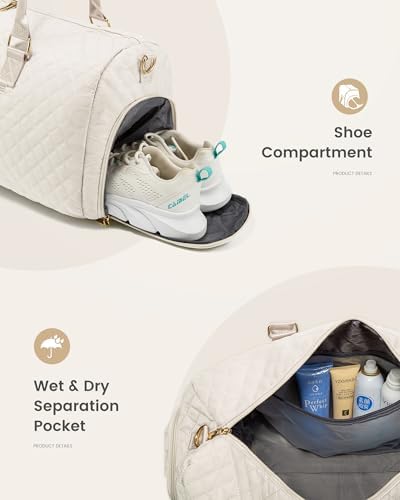 LOVEVOOK Travel Duffle Bag, Weekender Bag for Women with Toiletry Bag, Carry on Overnight Bag with Shoe Compartment, Gym Duffel Bag with Wet Pocket, Mommy Hospital Bags for Labor and Delivery - Image 6