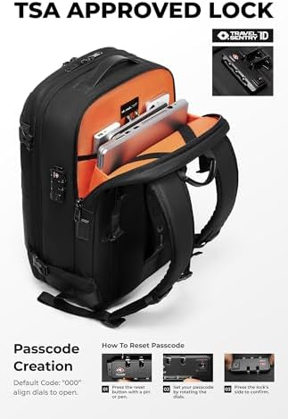 AirVault Vacuum Seal Travel Backpack 60L - Expandable Air Compression Vacuum System, Airback, Vacpack, Water-Resistant, Carry-On with TSA Lock Fits 19" Laptop, Backvac (Black) - Image 8