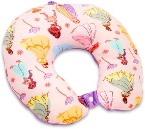 Disney Princess Travel Blanket and Pillow Set - Bundle with 40"x 50" Belle, Tiana, Rapunzel Throw Blanket, Neck Pillow, Stickers, More | Disney Princess Travel Accessories for Kids, Girls - Image 3