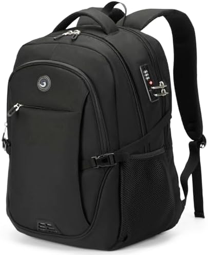 SHRRADOO Anti Theft Laptop Backpack Travel Backpacks with usb Charging Port for Women Men College Backpack Computer Bag Fits 17 Inch Laptop,Grey