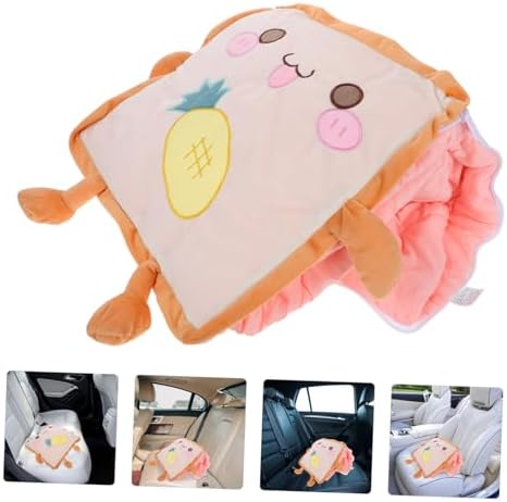 Zerodeko Plush Toast Nap Pillow and Blanket Cute Dual Sided Travel Cushion for Car Office and Home Use and Portable Soft Plush for Comfort - Image 7