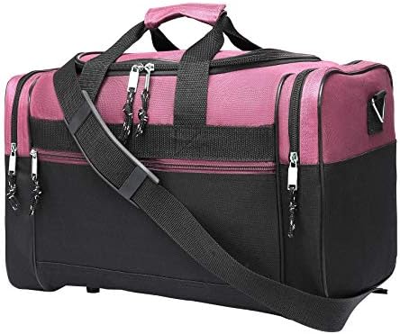 BuyAgain Duffle Bag, 17" Travel Carry On Sport Overnight Weekender Duffel Gym Bag with Adjustable Strap For Men Or Women