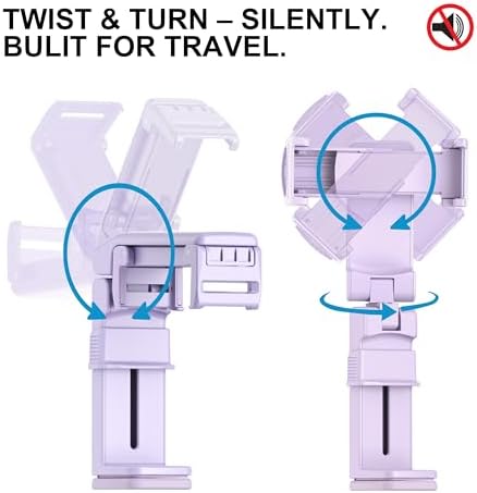 Perilogics 2025 Upgraded Travel Essentials Must Have Airplane Phone Holder Mount. Improved Ergonomic Lever, Perfect for Long Flight, Cruise, Desk, Travel Gift for Content Creator (Lavendar) - Image 9