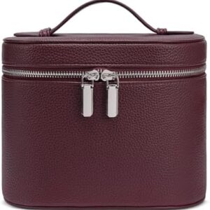 Makeup Bag, Travel Make up Case with Compartments and Handle, Portable Cosmetic Organizer Bags,Toiletry Bag for Women