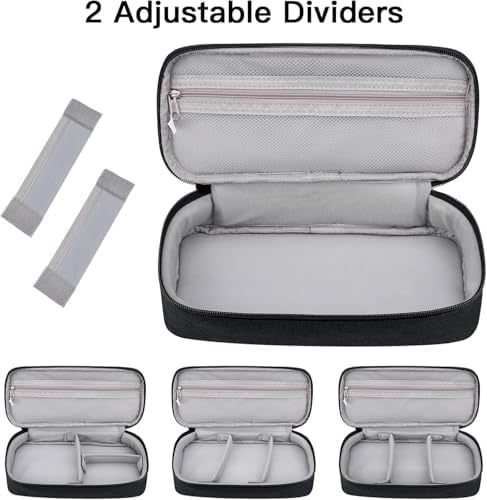 Cable Organizer Bag, Electronic Organizer Travel Case for Charger & Cords, Travel Accessories, Portable Power Bank (Black) - Image 6